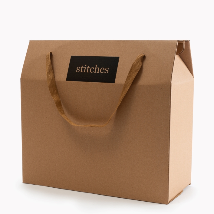 box packaging with handles